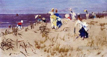 Elegant Women On The Beach 女性 ケンメラー フレデリック・ヘンドリック Oil Paintings